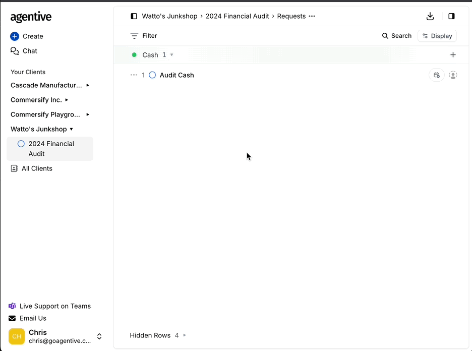 Create a new request