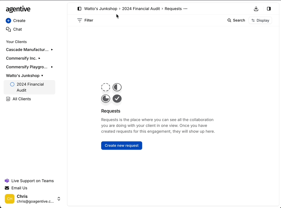 Open Engagement Settings from the breadcrumbs