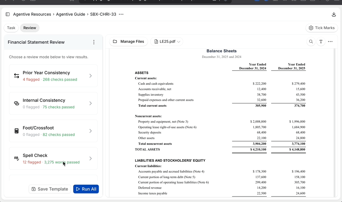 Disclosure Checklist review