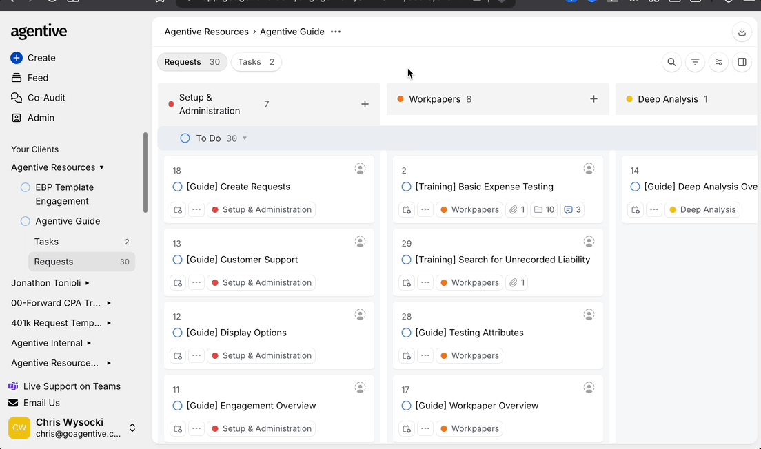 Create a Financial Statement Review task