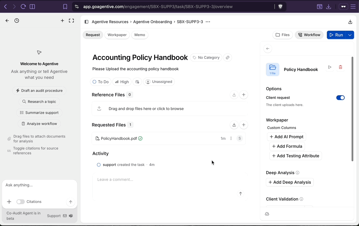 Add an AI Prompt to the Policy Handbook document group