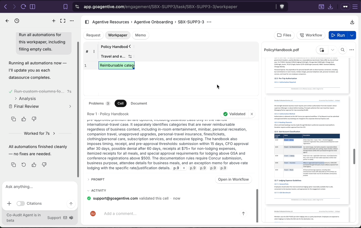 Setting an engagement variable for an accounting policy